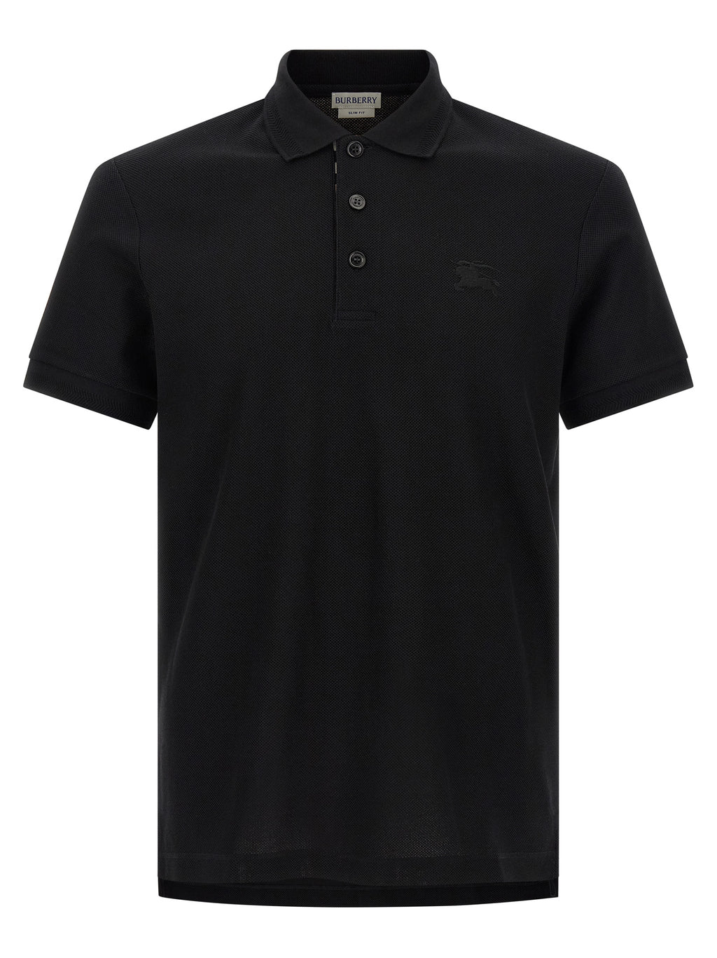 Black Cotton Polo Shirt