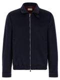 Blue Virgin Wool Bomber