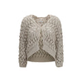 Beige Silk Cardigan