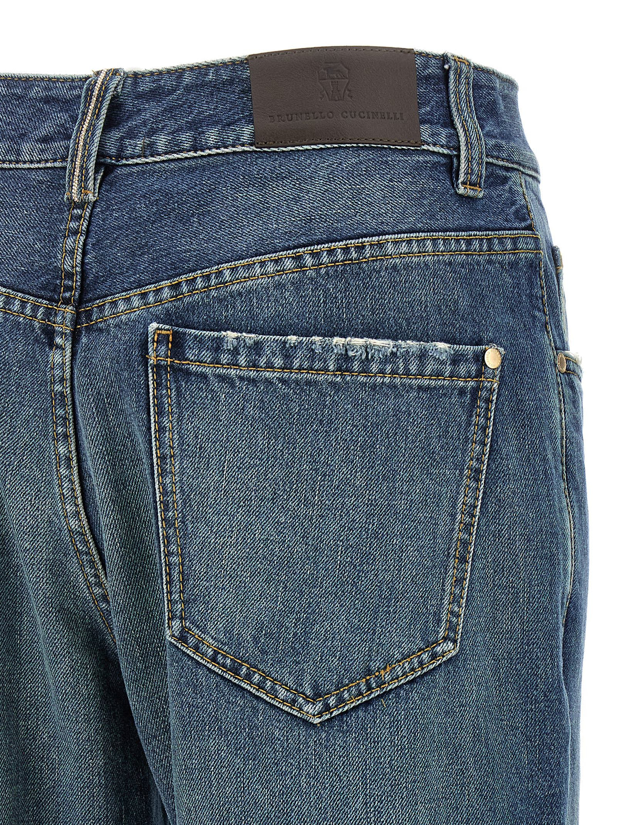 Blue Cotton Relaxed Fit Jeans