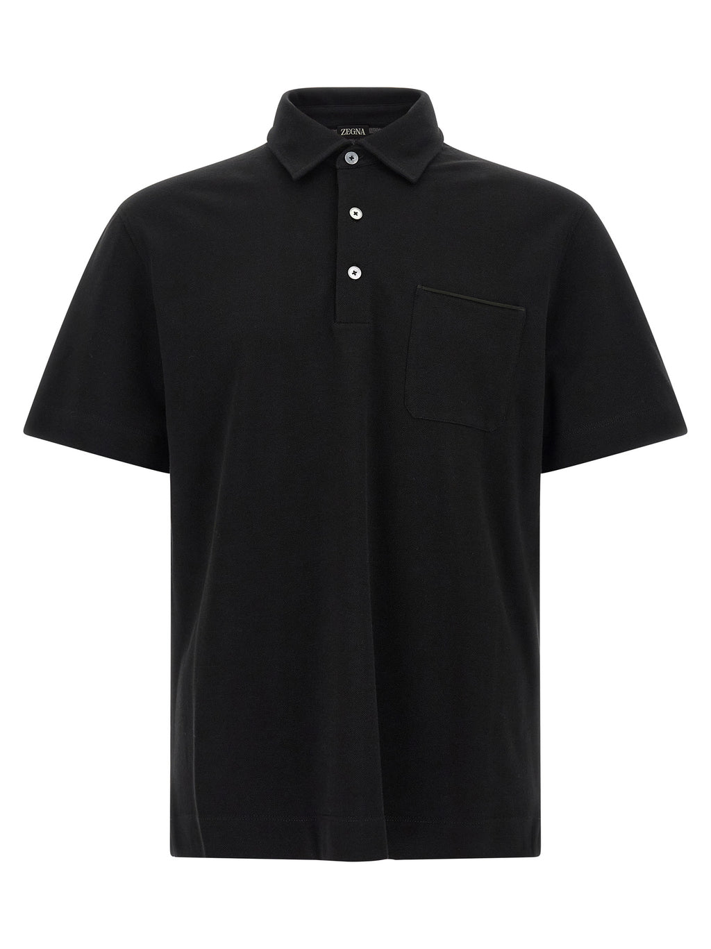 Black Cotton Polo Shirt