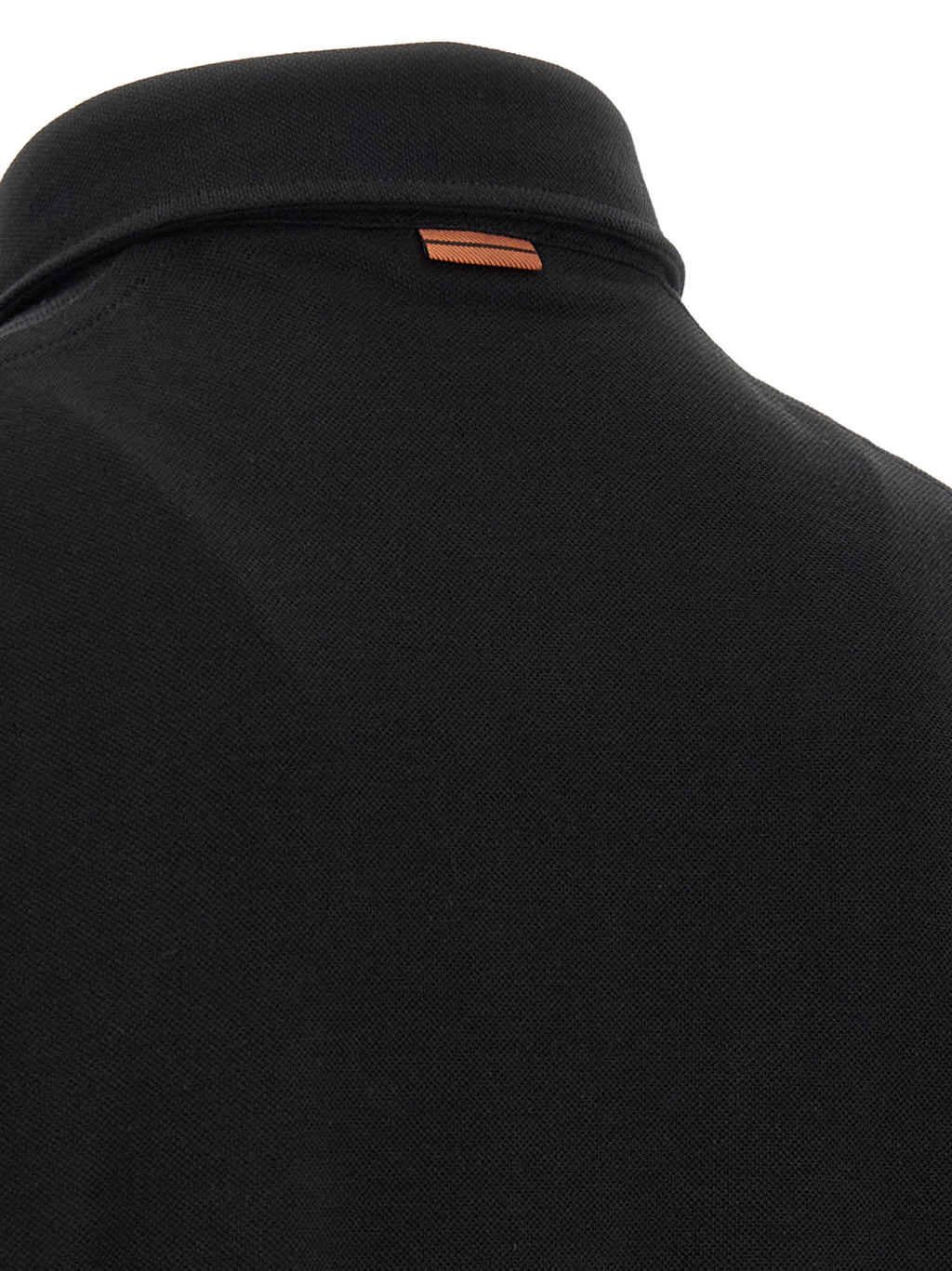 Black Cotton Polo Shirt