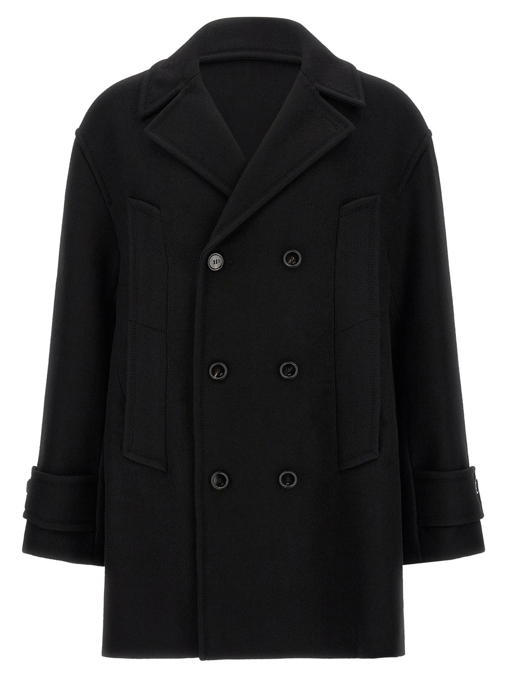 Black Virgin Wool Coat