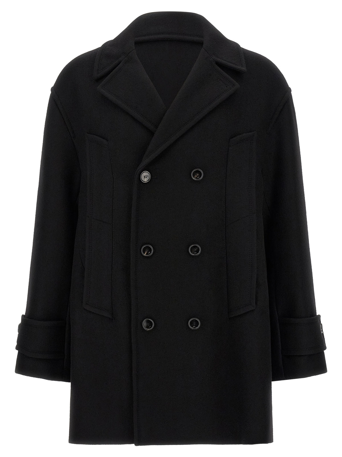 Black Virgin Wool Coat