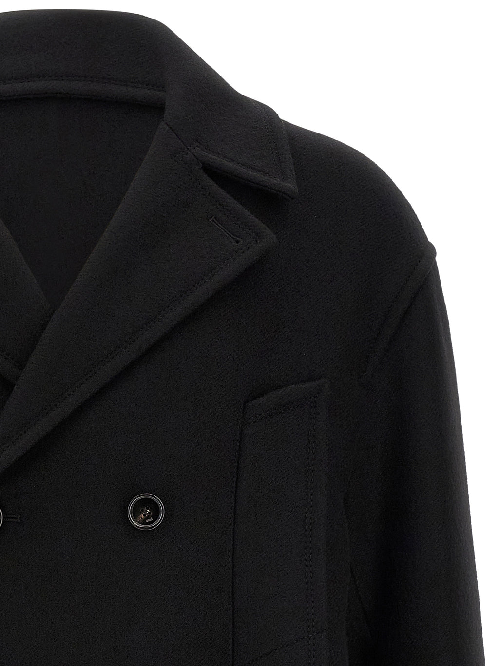 Black Virgin Wool Coat