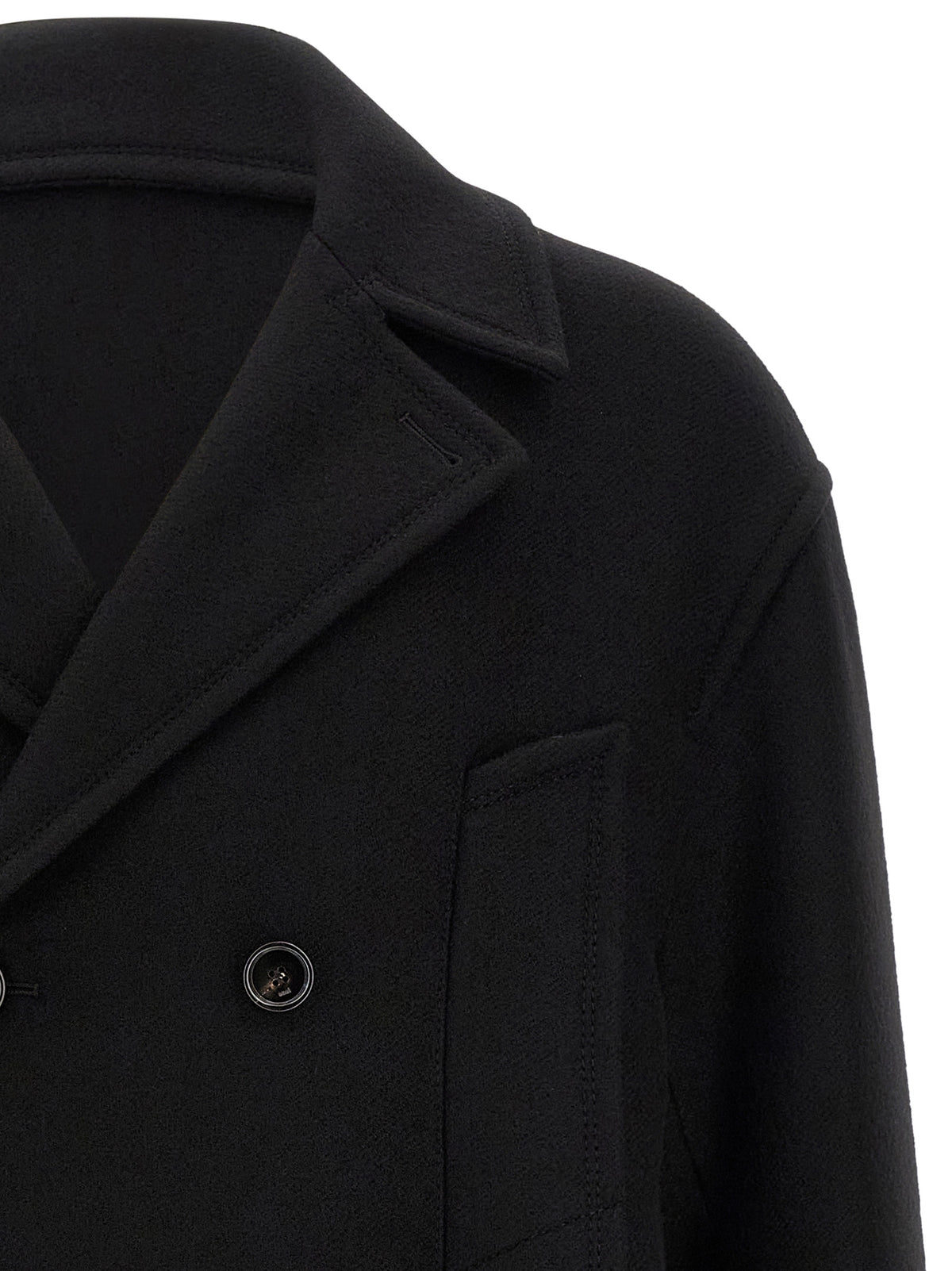Black Virgin Wool Coat