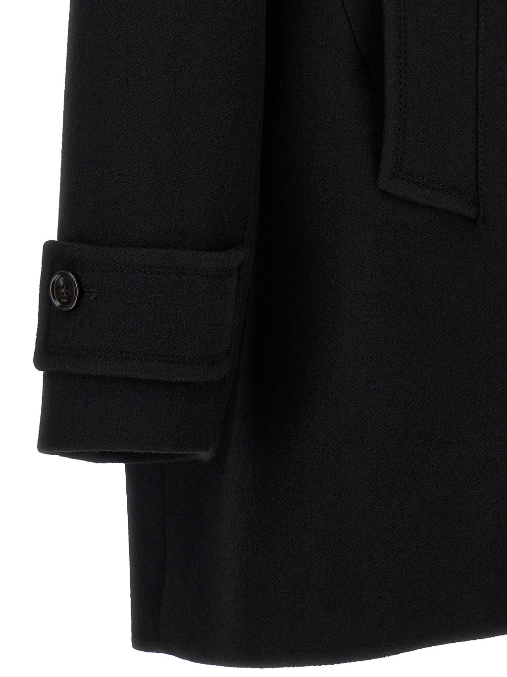 Black Virgin Wool Coat