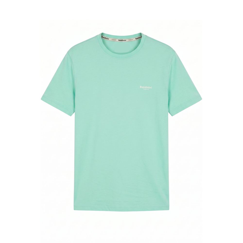 Green Cotton Men T-Shirt