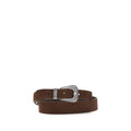 Brown Suede Leather Regular Belt