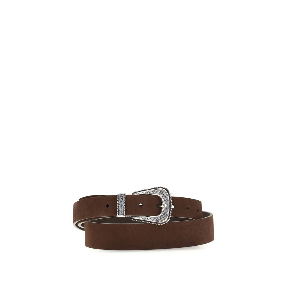 Brown Suede Leather Regular Belt