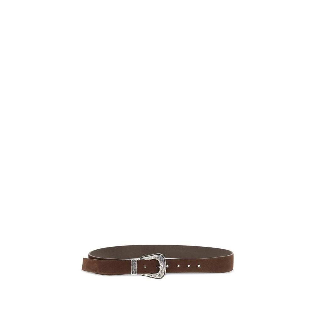 Brown Suede Leather Regular Belt