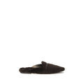 Brown Fur Ballet Flats