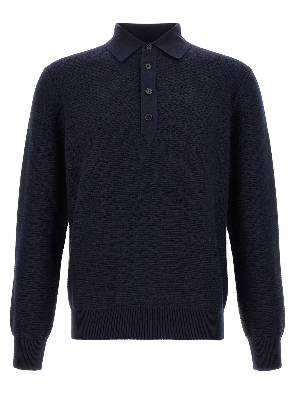 Blue Cashmere Polo Shirt