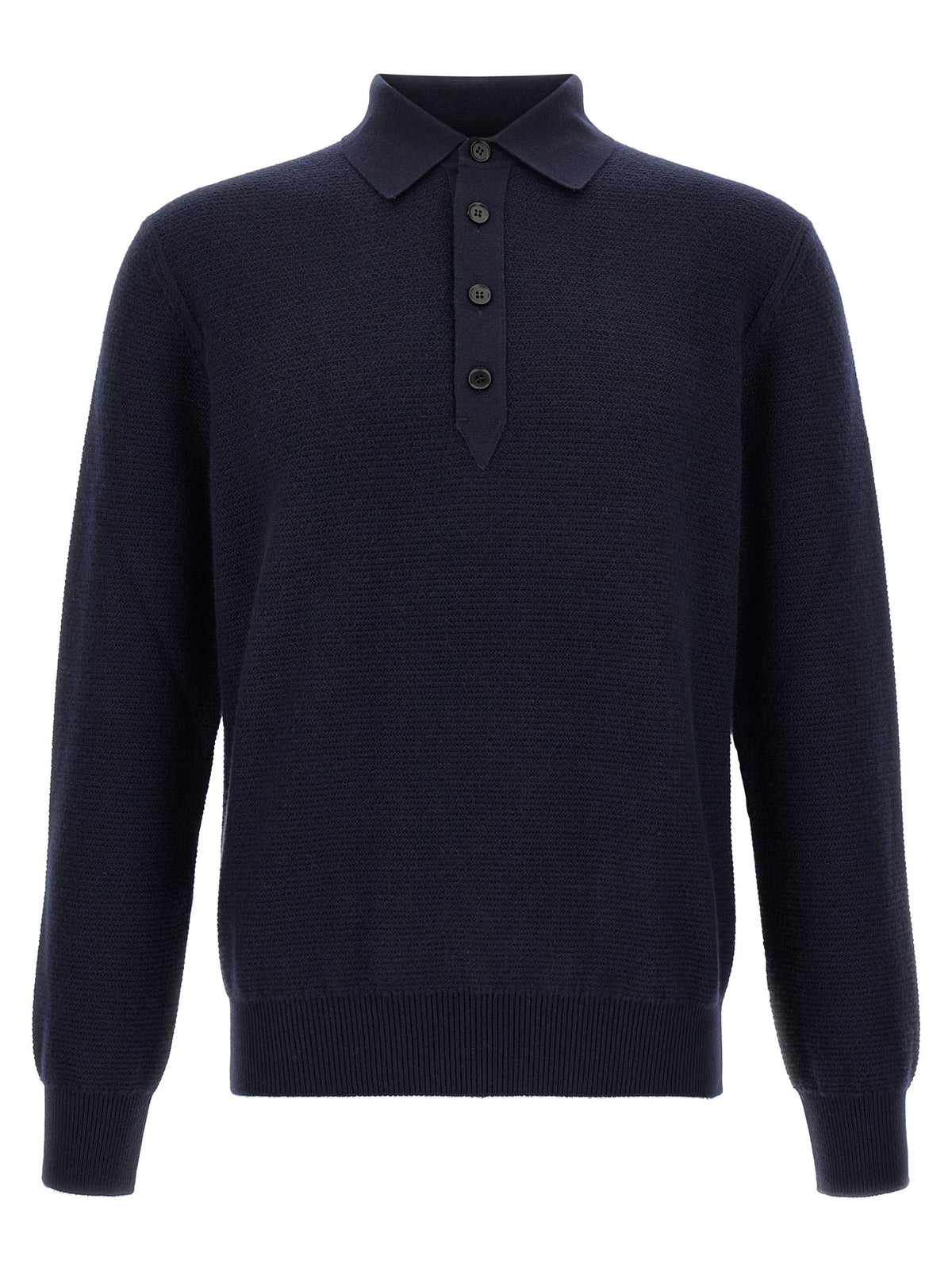 Blue Cashmere Polo Shirt