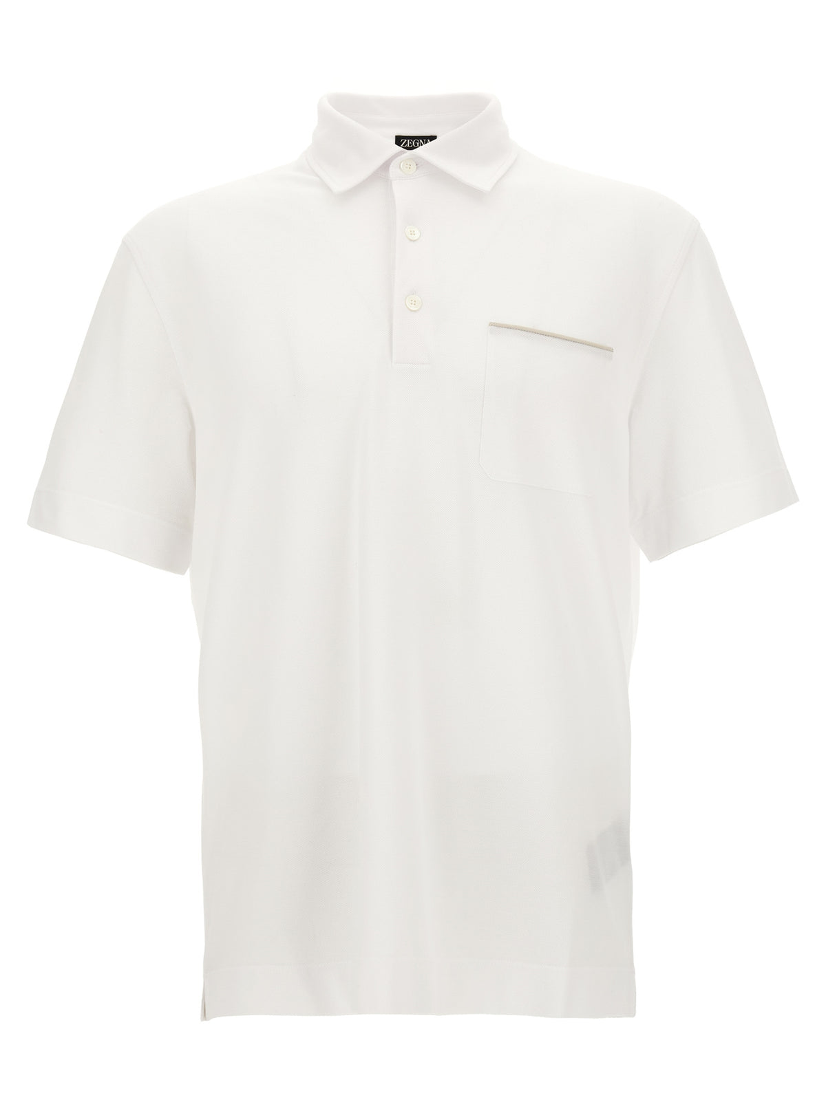 White Cotton Polo Shirt
