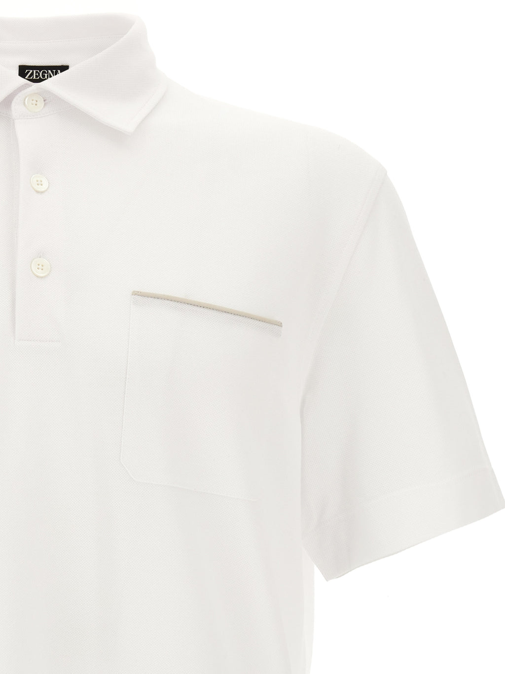 White Cotton Polo Shirt