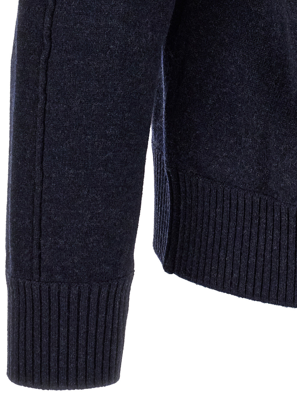 Blue Wool Polo Shirt