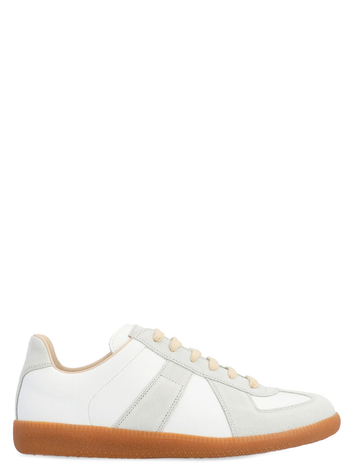 White Polyvinyl Low Top Sneakers