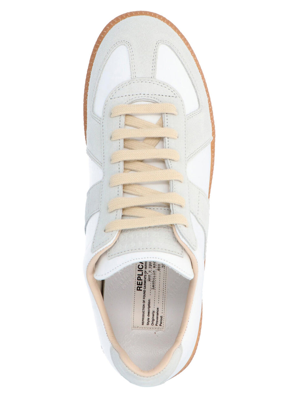 White Polyvinyl Low Top Sneakers