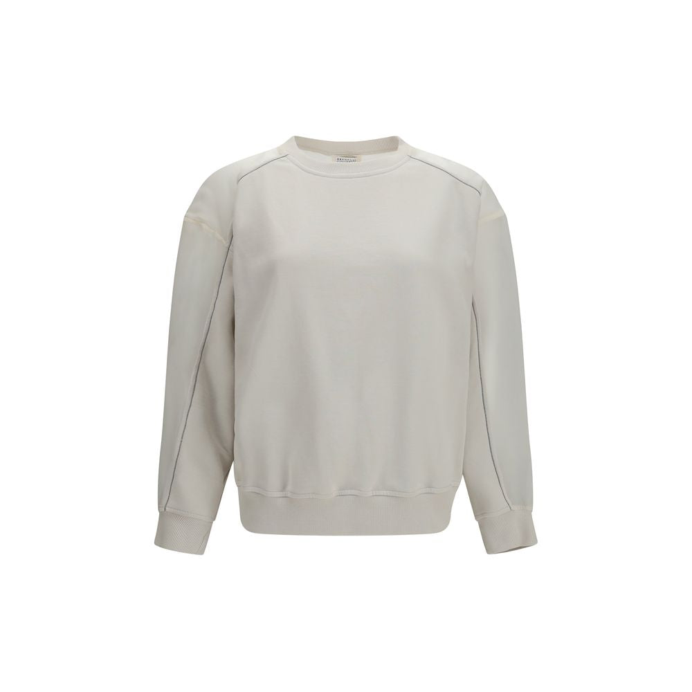 White Cotton Sweatshirt