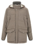 Beige Wool Parka