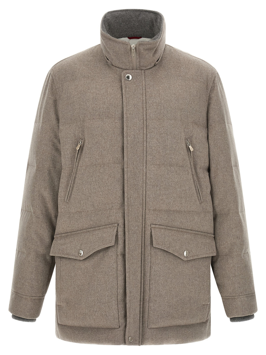 Beige Wool Parka