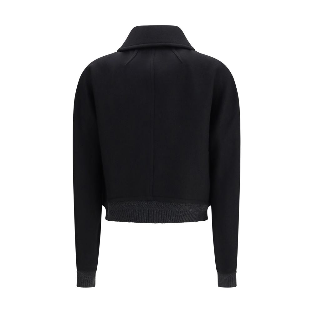 Black Wool Oves Aries Bomber