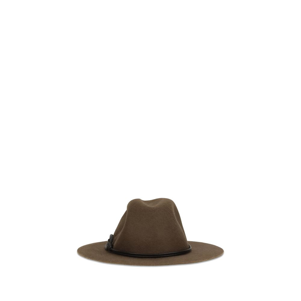 Brown Eco Fabric Fedora