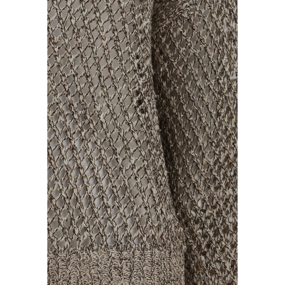 Beige Silk Sweatshirt