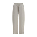 Beige Cotton Casual Pants