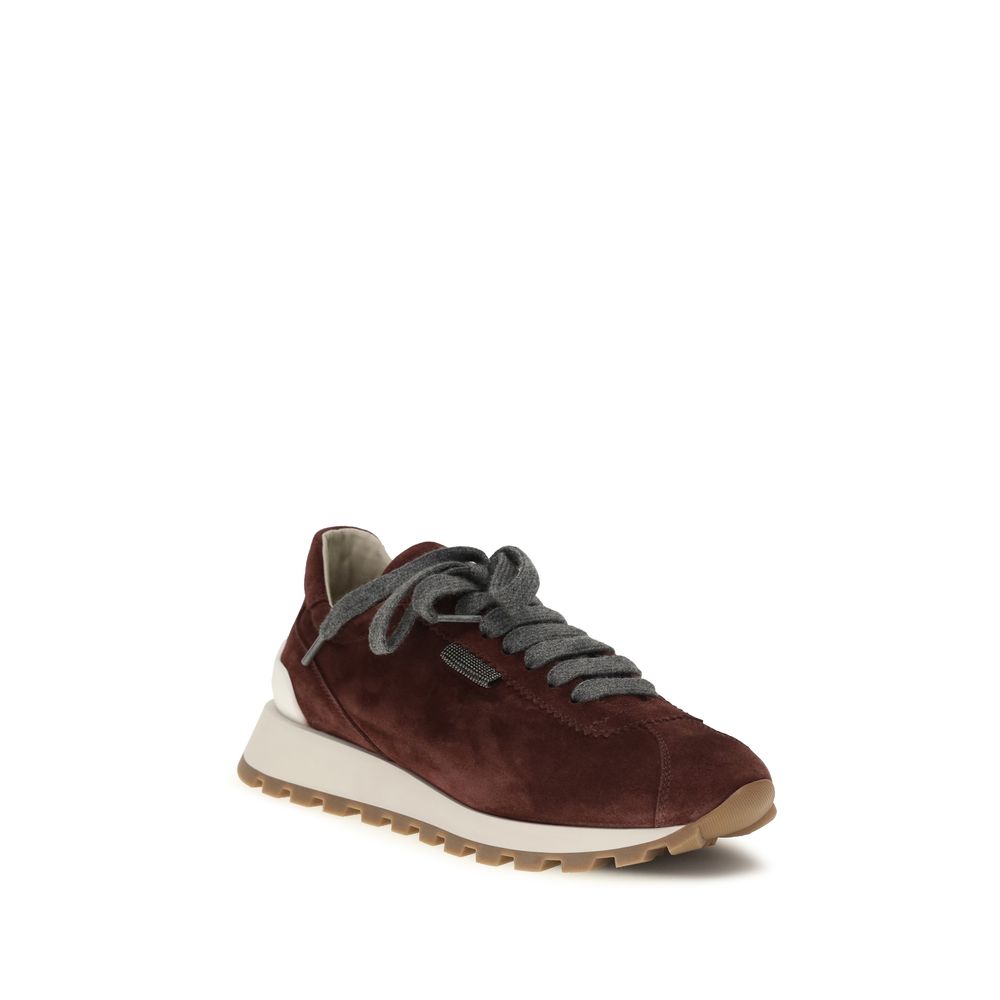 Bordeaux Calf Leather Bos Taurus Athletic Sneakers