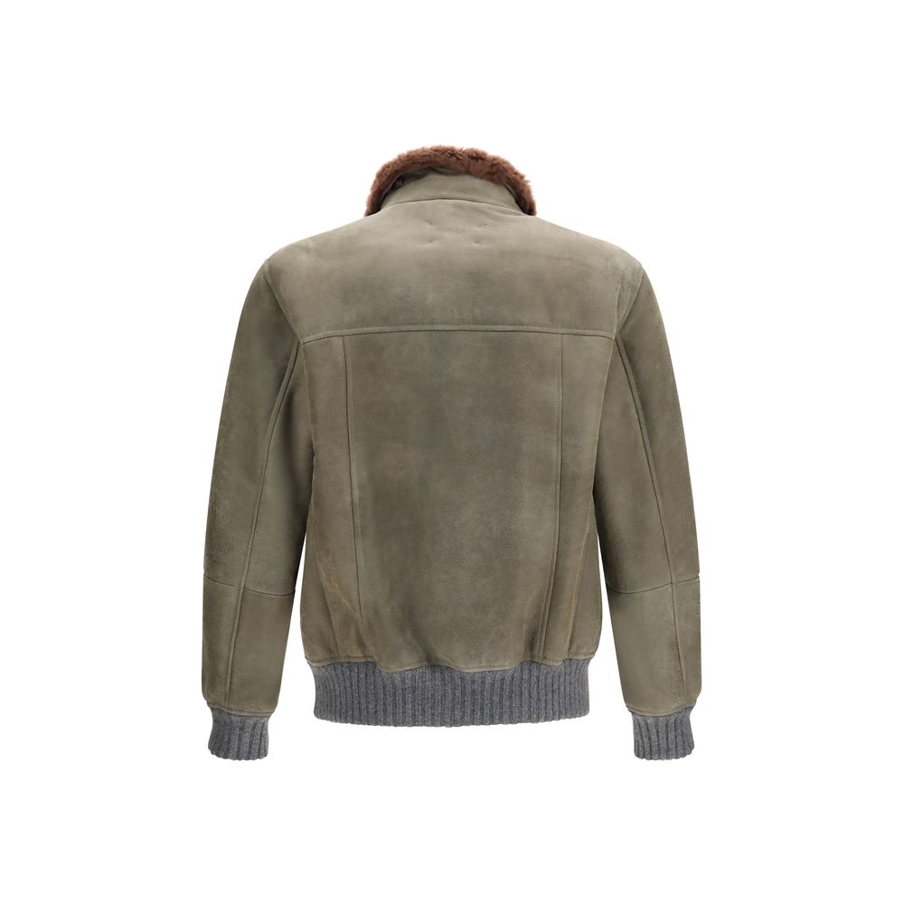 Bicolor Cashmere Bomber