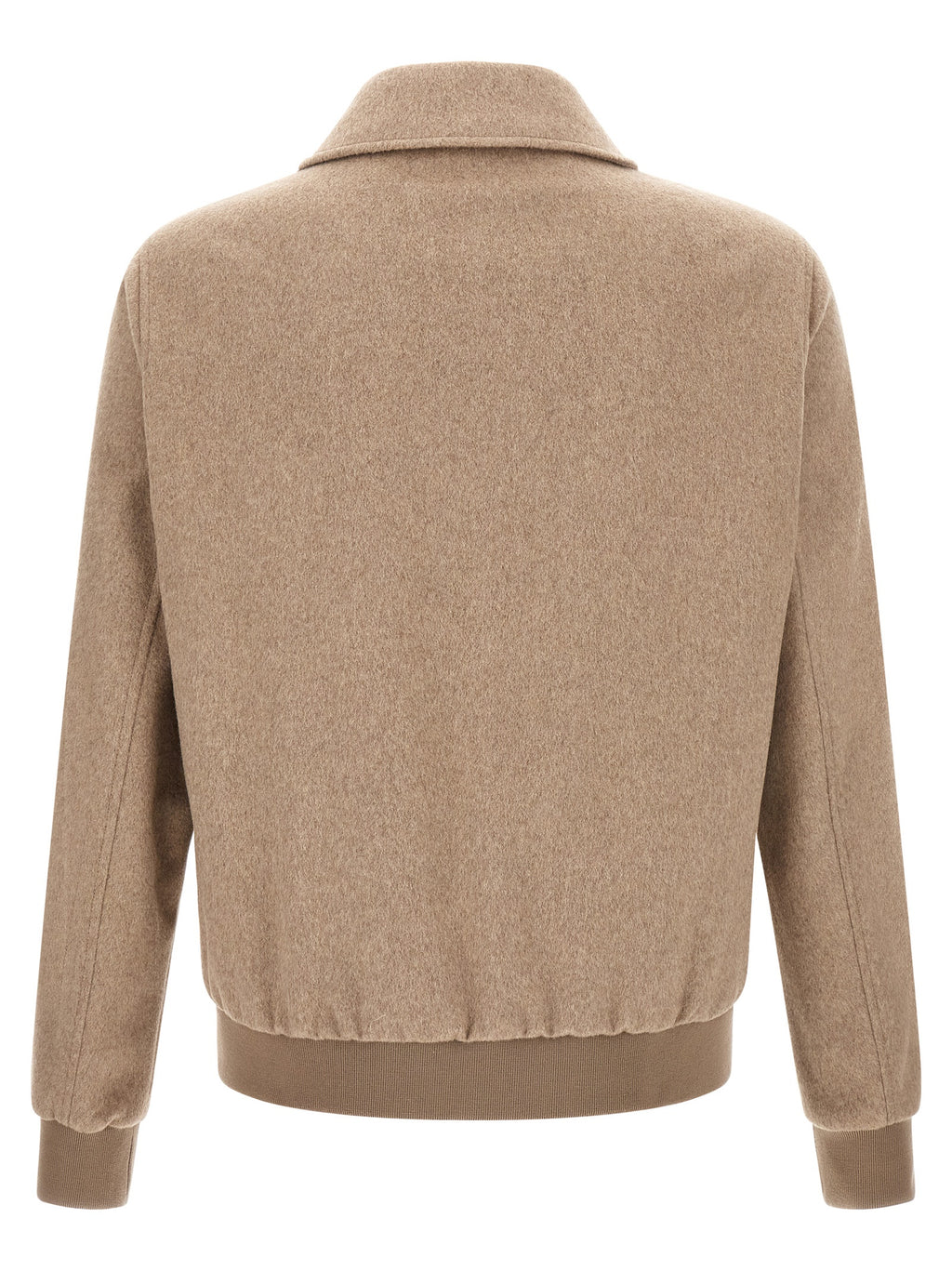 Beige Wool Full-Length Jacket