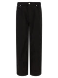 Black Cotton Relaxed Fit Jeans