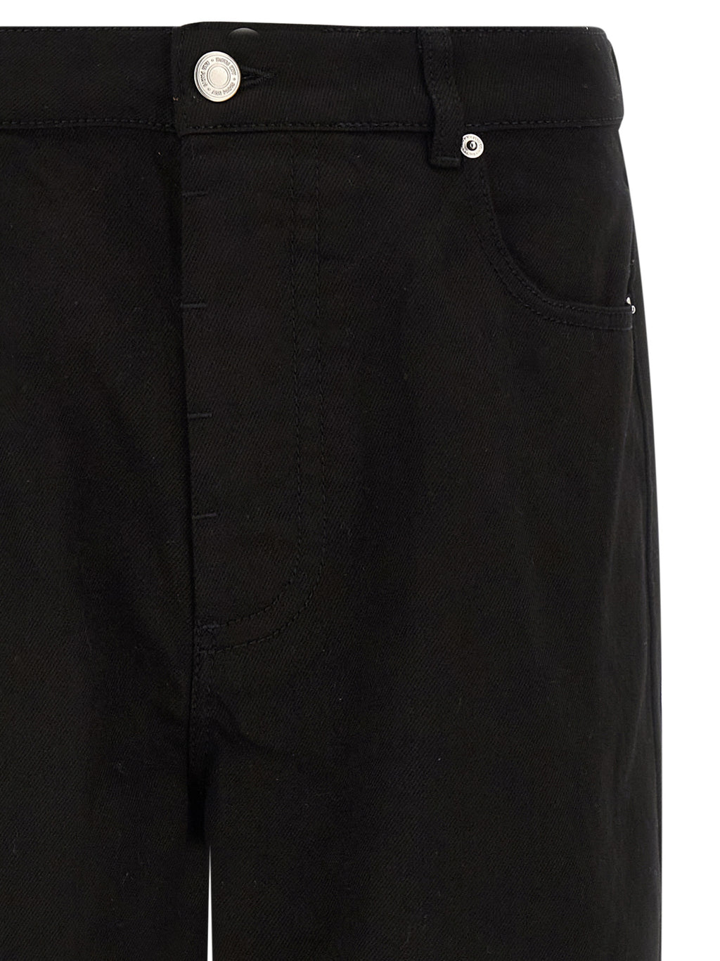 Black Cotton Relaxed Fit Jeans