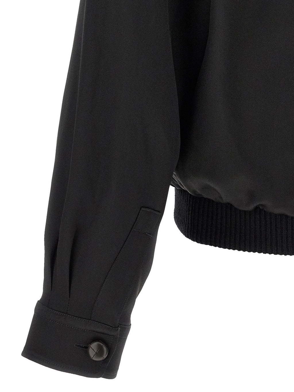 Black Satin Sweatshirt