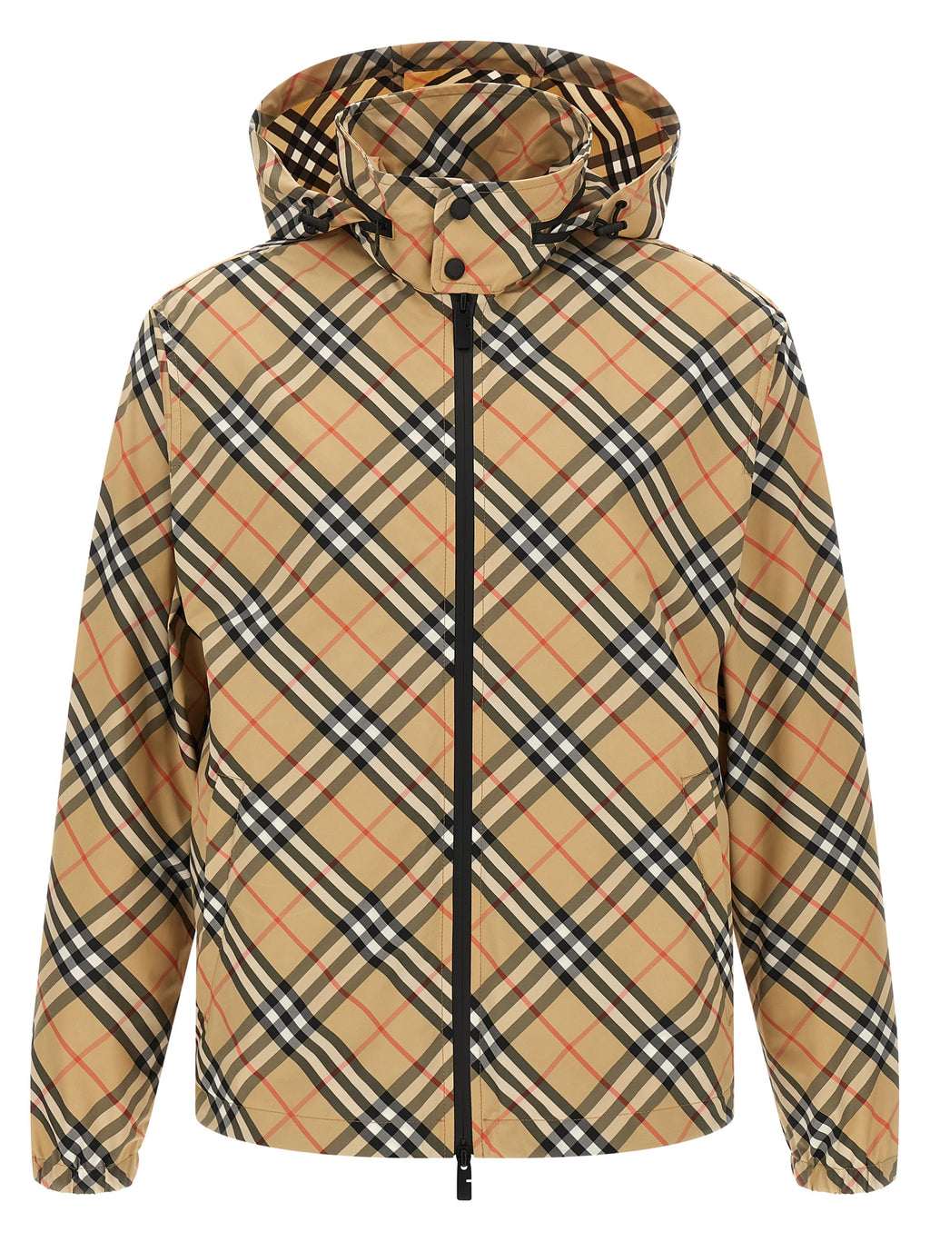 Beige Polyester Shell Jacket