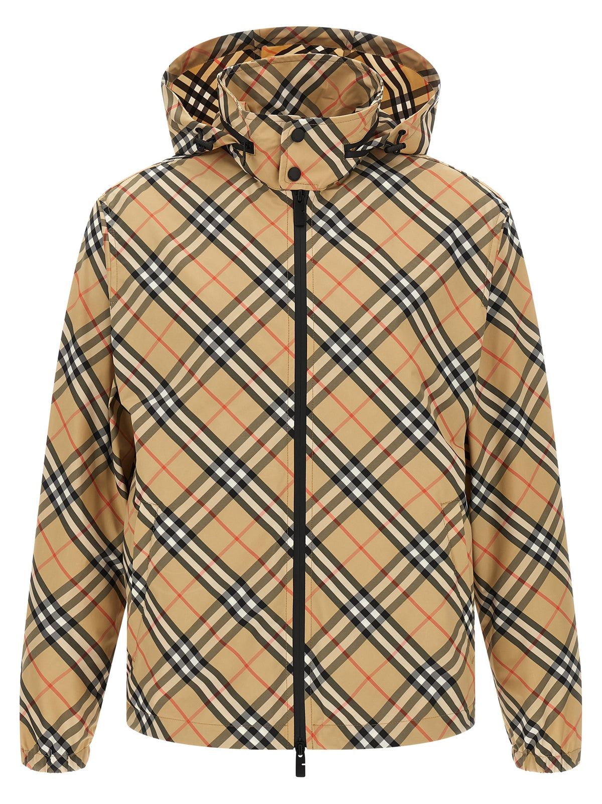 Beige Polyester Shell Jacket