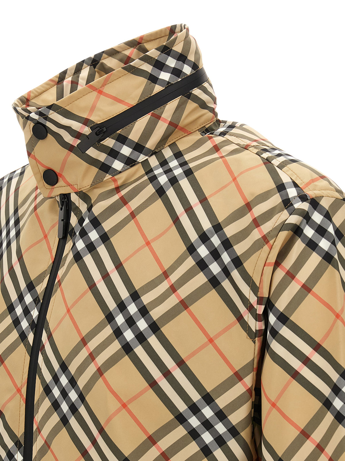 Beige Polyester Shell Jacket