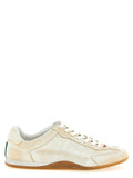 Beige Calfskin Low Top Sneakers