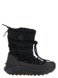 Black Polyamide Lace-Up Boots