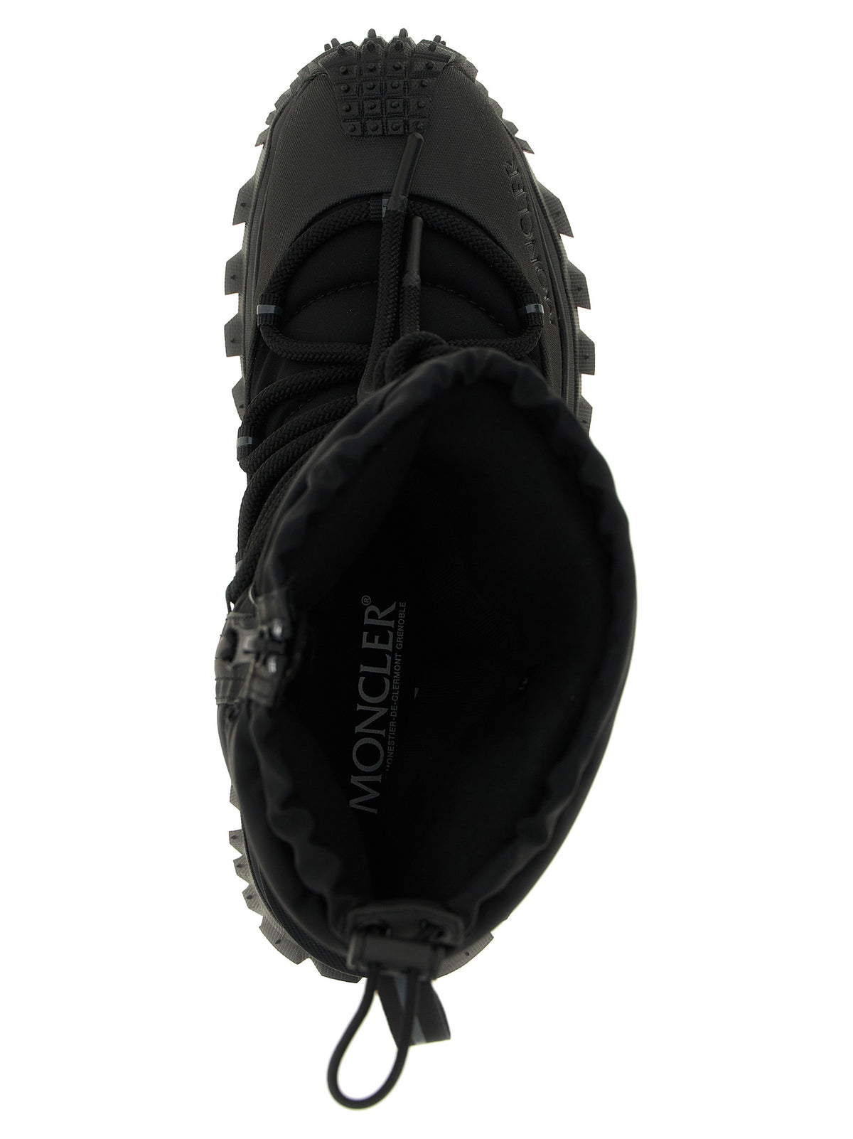 Black Polyamide Lace-Up Boots