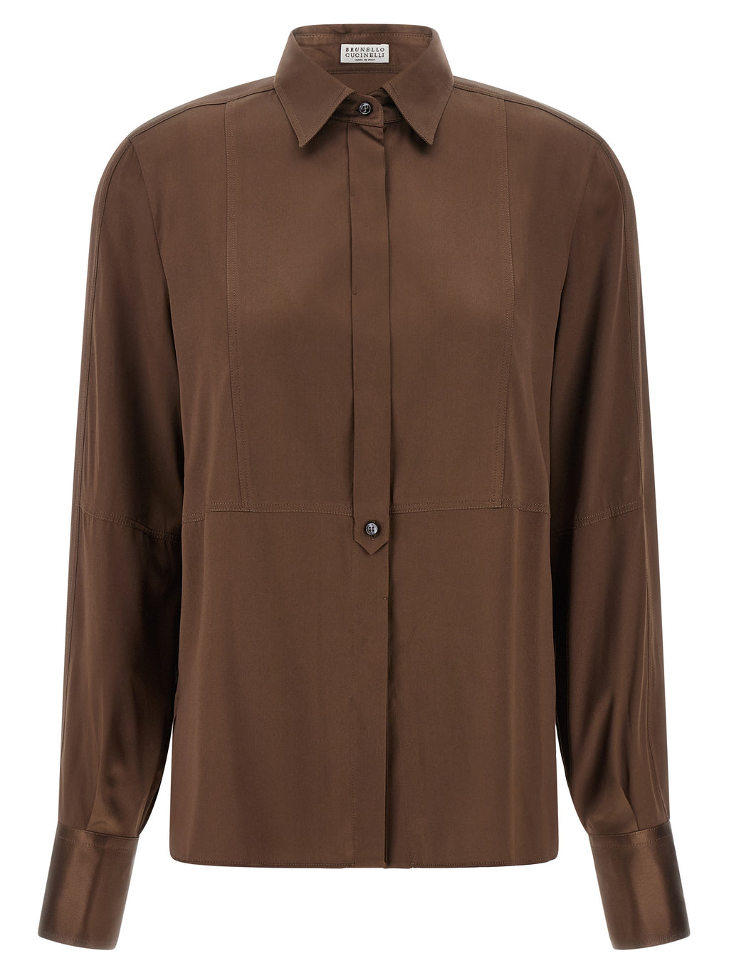 Brown Silk Blouse