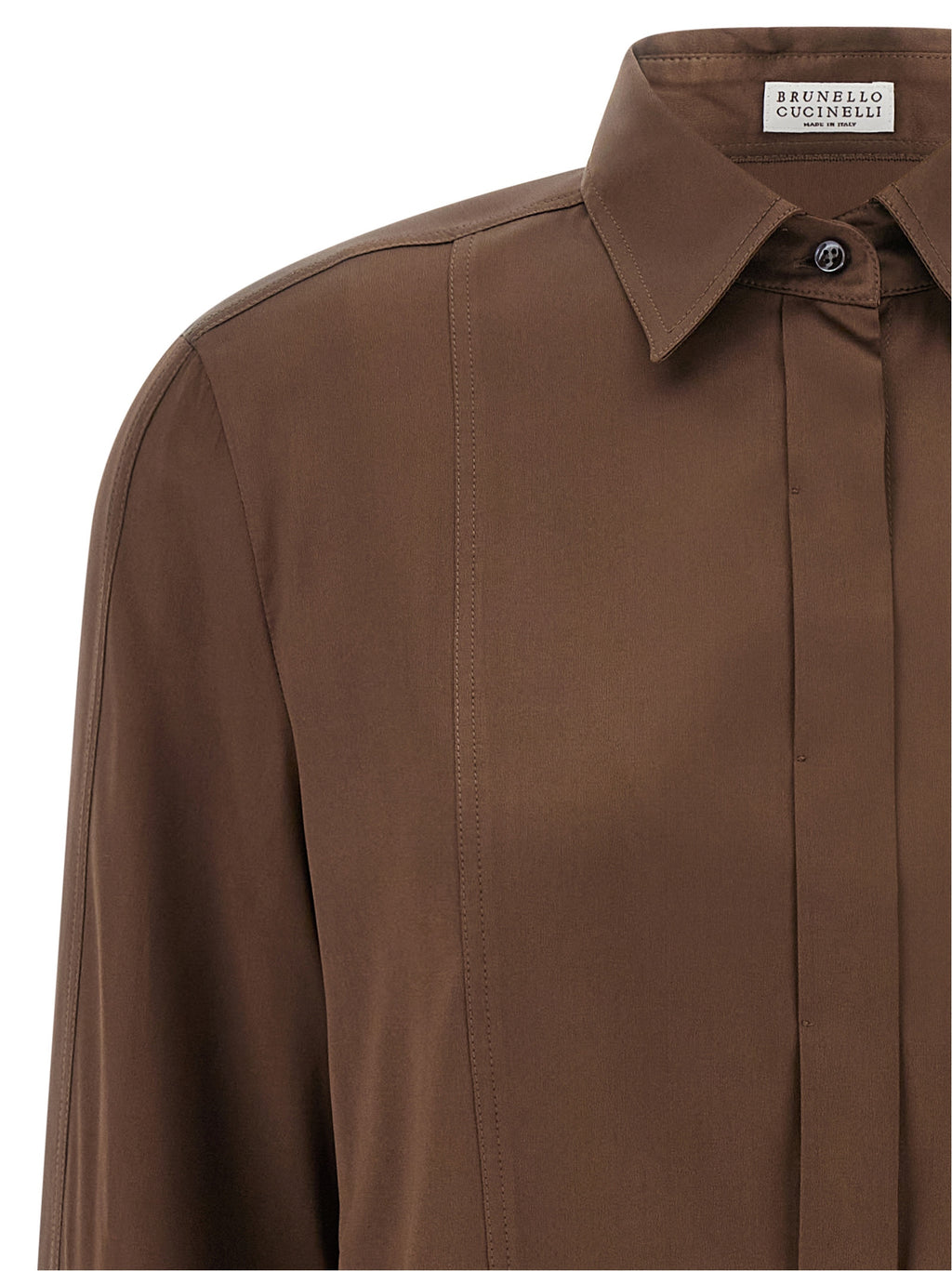 Brown Silk Blouse