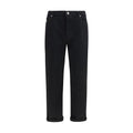 Black Cotton High-Waisted Jean
