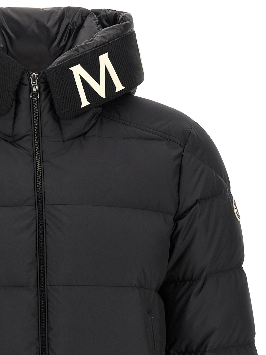 Black Polyester Full-Length Jacket