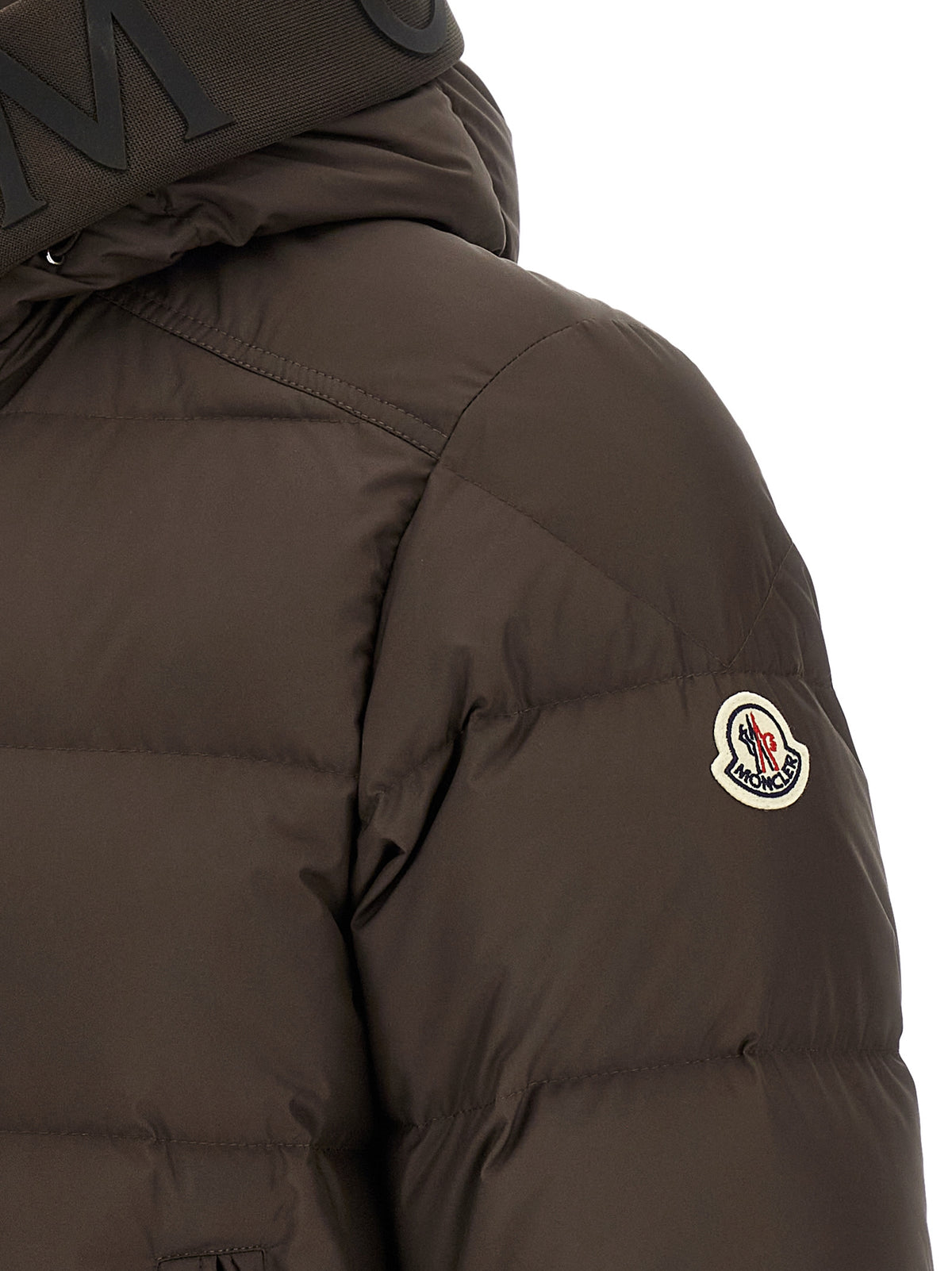 Brown Polyester Full-Length Jacket