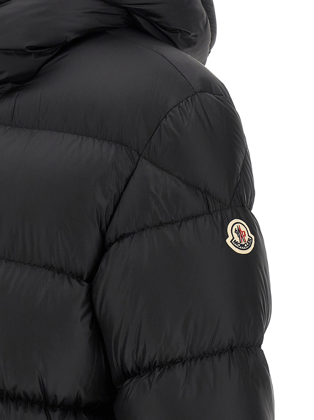 Black Polyamide Full-Length Jacket