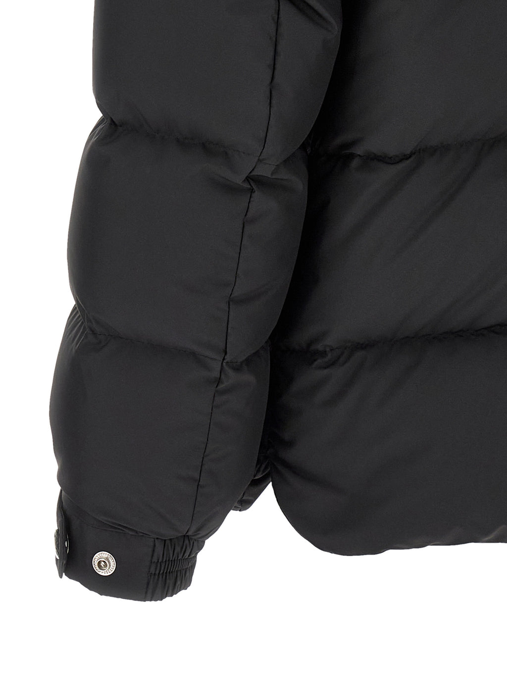 Black Polyester Full-Length Jacket