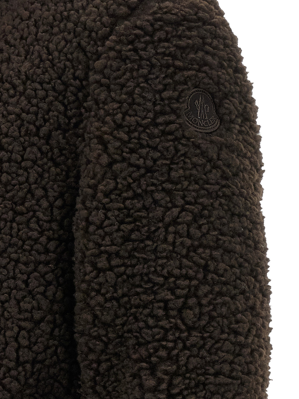 Brown Polyester Full-Length Jacket